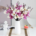 High Quality 5 Forks 20 Head Artificial Magnolia Flower for Home Living Room Tab